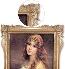 img 2 attached to SIMON'S SHOP Baroque Frame 8x10 with Corner Ornaments for Photos, Gold - Wall and Tabletop Decor for 8 by 10 Pictures