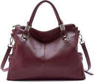 tomchan genuine women's satchel handbags - shoulder crossbody bags with wallets in tote style logo