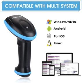 img 1 attached to 🔍 Trohestar Bluetooth Barcode Scanner: Versatile Wireless and USB-Cradle Connectivity for Windows, Mac, Android, iOS
