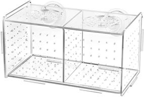img 4 attached to 🐠 Balacoo Transparent Acrylic Fish Breeding Box - Ideal Isolation Hatchery for Shrimp, Clownfish, and Baby Fishes (Suction Cup Included)
