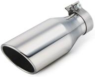 🔥 lcgp 3-inch inlet exhaust tip - 3x5x12 stainless steel clamp on diesel exhaust tailpipe tip - polished finish logo