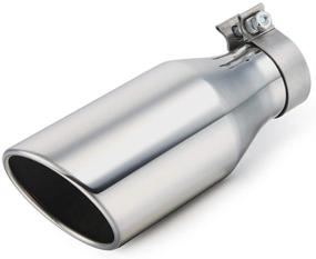 img 4 attached to 🔥 LCGP 3-Inch Inlet Exhaust Tip - 3x5x12 Stainless Steel Clamp On Diesel Exhaust Tailpipe Tip - Polished Finish