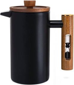 img 4 attached to ☕ ChefWave Artisan Series Stainless Steel French Press Coffee Maker - Double Wall Insulated with 4 Filter Screens, 34 oz. - Premium Quality for Home and Camping