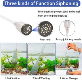 img 1 attached to 🐠 Versatile and Efficient Fish Tank Cleaning Tools for 20-65 Gallon Aquariums: Gravel Cleaner, Siphon Vacuum, Algae Scrapers, and More!