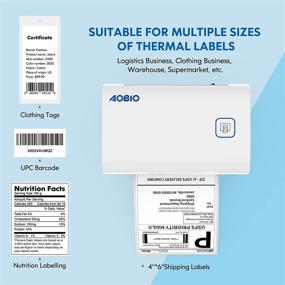 img 2 attached to 📦 AOBIO X4 Shipping Label Printer: 4x6 Direct Thermal Printer for Mac & Windows. Ideal for Logistics Packaging. Compatible with Major Shipping Platforms.
