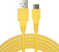 nintendo switch lite yellow charging cable - compatible charger (4.92ft) logo