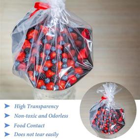 img 3 attached to 🎁 Extra Large Cellophane Bags for Gift Baskets, 32x42 Inches - Pack of 10 Clear Jumbo Basket Bags