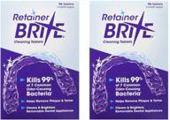 💎 таблетки retainer brite для очистки ортодонтических ретейнеров - запас на 6 месяцев, 2 коробки - 192 таблетки (192 штук) логотип