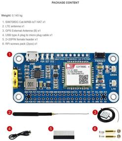 img 3 attached to 📡 Raspberry Pi NB-IoT Cat-M (eMTC) GNSS HAT with LTE GPS External Antenna, SIM7080G, for Pi 4 3 2 Model B B+ Zero W WH, USB Interface UART. Supports GLONASS, BeiDou, Galileo. By XYGStudy