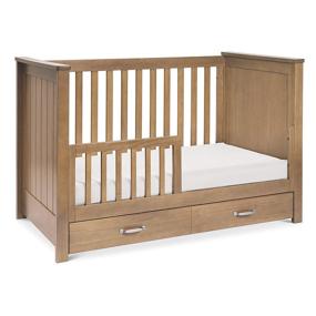 img 1 attached to 🛏️ DaVinci Asher Hazelnut Convertible Crib with Toddler Bed Conversion Kit - Greenguard Gold Certified