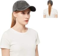 🧢 women's vintage ponytail baseball hats: adjustable, high messy bun trucker cap for a classic look! logo