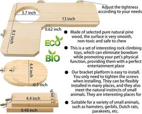 img 3 attached to 🐹 LeonBach 5-Pack Hamster Cage Platform Set with Standing Boards, Cage Accessories for Chinchilla, Hamster, Bird - L-Shaped Wooden Platform 12.6 Inches