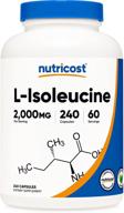 🏋️ nutricost l-isoleucine 2000мг - капсулы высокой силы аминокислоты для оптимальной эффективности и восстановления - 240 капсул, 60 порций. логотип