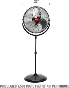 img 3 attached to 🌀 OEMTOOLS OEM24872 20" High-Velocity Orbital Pedestal Fan - Enhanced New Model for Commercial Indoor Spaces, Bedroom, Garage, Warehouse, & Workshop in Black