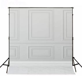 img 4 attached to 📷 Captivating Kate 5x7ft Grey Wall Backdrops: Perfect for Photography in Classic Interior Design Wedding Photo Studio Props with White Floor