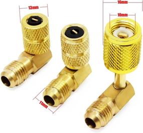 img 2 attached to 🚗 8Pcs Car Air Conditioning Refrigerant Adapter Hose Kit - R134A R12 Conversion Adapter Fittings Set