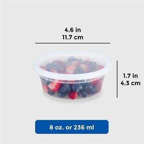 img 3 attached to 🍱 Freshware Food Storage Containers [50 Set] 8 oz Plastic Deli Containers with Lids – Perfect for Slime, Soup, Meal Prep – BPA Free, Stackable, Leakproof, Microwave/Dishwasher/Freezer Safe