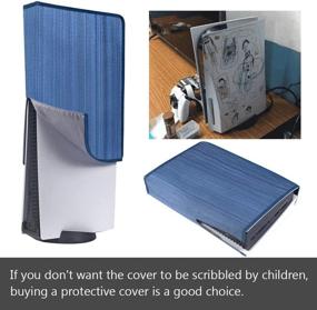 img 1 attached to 🔵 HIJIAO Dust Cover for PS5 – Blue Protective Sleeve & Console DustProof Cover