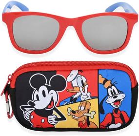 img 4 attached to Protective Toddler Sunglasses - Mickey Mouse Kids Sunglasses with Glasses Case