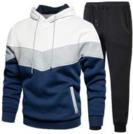 👕 tebreux men's jogging tracksuit: 2-piece athletic outfit with hoodie - sporty sweatsuit pullover suit sets логотип