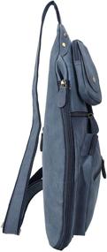 img 2 attached to 🎒 Polare Leather Sling Crossbody Backpack