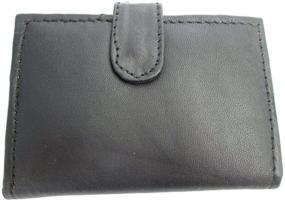 img 1 attached to Chic and Functional: Ladies Black Leather Bifold Wallet – a Must-Have Accessory!