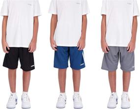 img 4 attached to 🏀 Boys Basketball Shorts 3-Pack – Optimal Athletic Performance Shorts for Boys