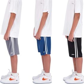 img 3 attached to 🏀 Boys Basketball Shorts 3-Pack – Optimal Athletic Performance Shorts for Boys