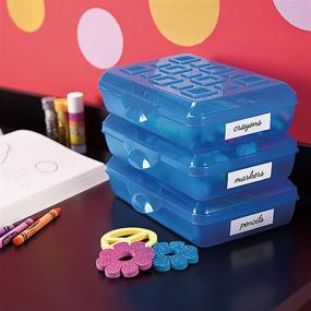 img 1 attached to 🎨 Sterilite Multicolor Pencil Box with Splash Tint Lid (17224812)