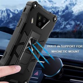 img 3 attached to 📱 Чехол Ailiber с защитным стеклом для Kyocera DuraForce Ultra 5G - магнитный держатель в автомобиле - подставка с поддержкой - прочный ударопрочный чехол для DuraForce Ultra 5G UW-Black