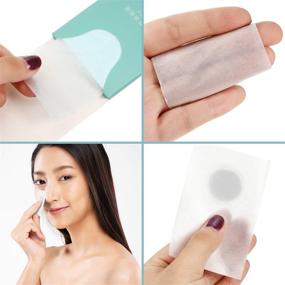 img 1 attached to 🧻 400 Sheets Oil Absorbing Tissues: Soft Oil Blotting Paper for Oily Skin & Travel, 4 Colors