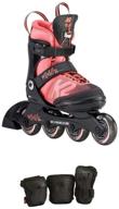 👧 k2 skate youth marlee pro pack inline skates: black/coral - top performance for young skaters logo