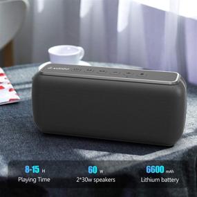 img 1 attached to 🔊 XDOBO Waterproof Portable Wireless Bluetooth Speaker - 60W Outdoor Speakers with 360 HD Surround Sound & Rich Stereo Bass: Audiophile Quality & Subwoofer Voice Assistant Included