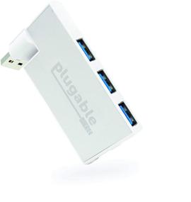 img 4 attached to 🔌 Plugable USB Hub: Rotating 4 Port USB 3.0 Hub, Powered | Windows, macOS, Linux Compatible | USB 2.0 Backwards Compatible +