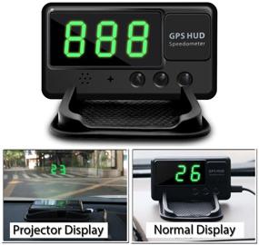 img 4 attached to 🚗 VJOYCAR C60 GPS спидометр HUD, навигатор в лобовое стекло для автомобилей, проектор цифровой скорости MPH, предупреждение о превышении скорости, 100% универсальный для всех автомобилей, автобусов, грузовиков, велосипедов, скутеров и квадроциклов.