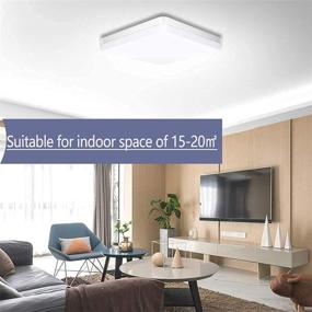 img 1 attached to 🔆 9 Inch Square LED Flush Mount Ceiling Light - 36W 3240lm 4000K - Natural White - Kitchen, Bedroom, Living Room, Utility Laundry Closet Room