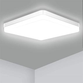 img 2 attached to 🔆 9 Inch Square LED Flush Mount Ceiling Light - 36W 3240lm 4000K - Natural White - Kitchen, Bedroom, Living Room, Utility Laundry Closet Room