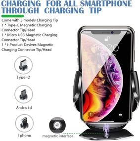 img 3 attached to Wireless Charger Auto Clamping Compatible Smartphone