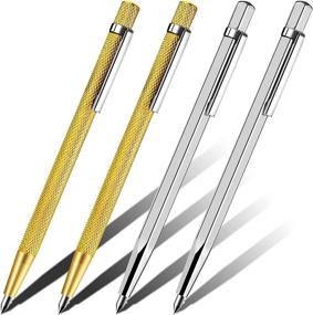 img 4 attached to 🔧 Premium Aluminium Tungsten Carbide Tip Metal Scribe Tool Set - 4Pcs Scriber Pen for Glass, Ceramics, and Metal Sheet Etching Engraving