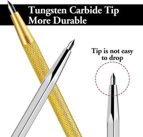 img 2 attached to 🔧 Premium Aluminium Tungsten Carbide Tip Metal Scribe Tool Set - 4Pcs Scriber Pen for Glass, Ceramics, and Metal Sheet Etching Engraving