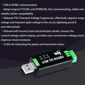 img 2 attached to 🔌 Original FT232RL Industrial USB to RS485 Converter Adapter | Fast Communication, Embedded Protection Circuits, Resettable Fuse, ESD Protection TVS Diode, Automatic Transceiving