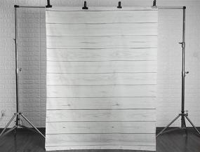 img 1 attached to 6.5x5ft Wooden Photography Studio Backdrop with White Wood Background - Kackool