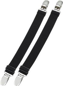 img 4 attached to 👖 HOLD'EM Boot Straps Leg Pant Stirrup Soft Elastic Heavy Clip - Retain Tucked Pants with Ease