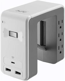 img 4 attached to 💡 APC Desk Mount Power Station PE6U21W, U-Shaped Surge Protector with USB Ports (3), Desk Clamp, 6 Outlet, 1080 Joules in White