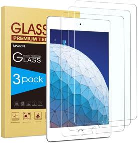 img 4 attached to 📱 3 Pack SPARIN Tempered Glass Screen Protector for iPad Pro 10.5/iPad Air 3 - Compatible with Apple Pencil