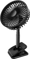 🌬️ quiet portable desk fan for office and home - rechargeable, 360° rotation, 4 speeds, timing setting, ideal for treadmill logo