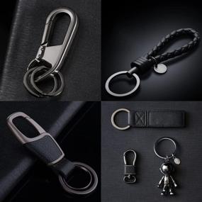 img 1 attached to 🔑 Ruesious Stainless Connectors Electroplated Keychain: Durable and Stylish Key Accessory