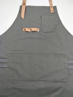 👩 women's kitchen apron with waterproof pockets - adjustable sleeveless apron for coffee shop, cooking, and bbq logo