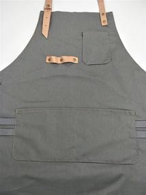 img 4 attached to 👩 Women's Kitchen Apron with Waterproof Pockets - Adjustable Sleeveless Apron for Coffee Shop, Cooking, and BBQ