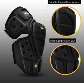 img 2 attached to 🏍️ Webetop Motorcycle Knee Pads: High-Impact Shield-Resistance for Adult Riders - Breathable & Adjustable Aramid Fiber + EVA Shin Guards for Motocross, Skating & Cycling